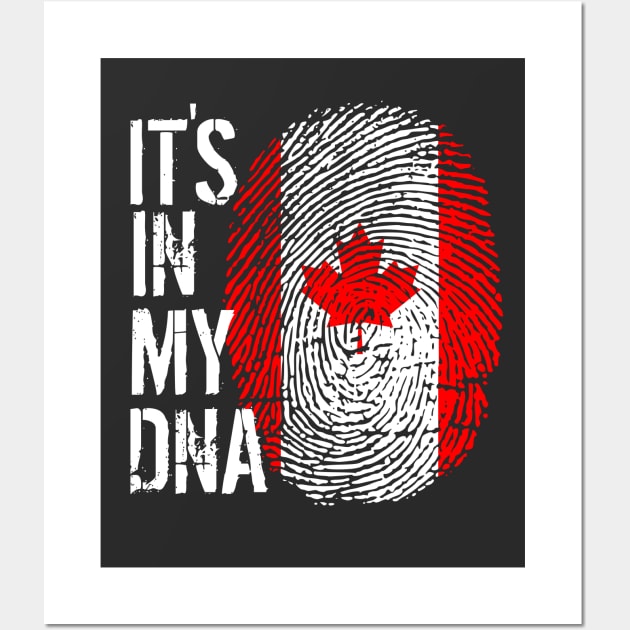 Canada Flag Fingerprint My Story DNA Canadian Wall Art by Your Culture & Merch